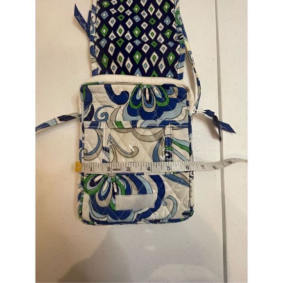 Vera Bradley blue green white Chrissy body purse - Picture 5 of 7